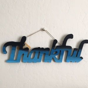 Thankful hanging wall decor • beach and vsco girl